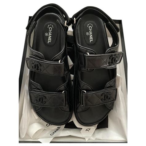 dad shoes chanel|the real chanel dad sandals.